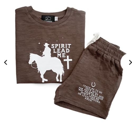 Spirit Lead Me Cowboy Shorts & Tee Set – OUR HOUSE ABOVE