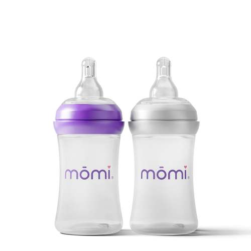 mōmi bpa-free plastic baby bottle sets in 4oz
