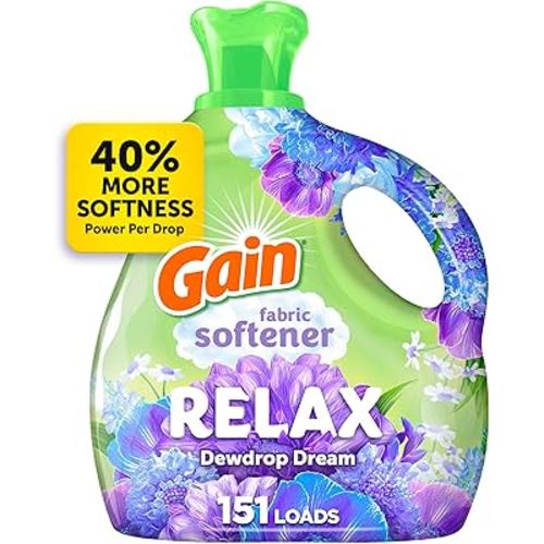 Gain Liquid Fabric Softener (Fabric Conditioner), Relax, 101 fl oz, 151 Loads