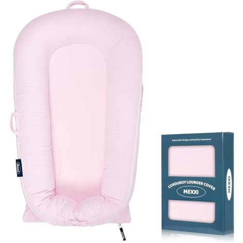 Corduroy Baby Nest Cover for Dockatot Deluxe+ Docks | MEXXI Hypoallergenic Cotton Newbon Lounger Cover (Cover Only) (Pink)