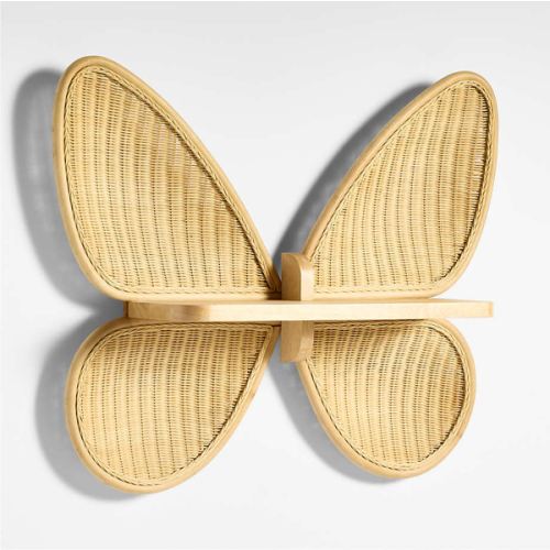 Large Wicker Butterfly Shelf