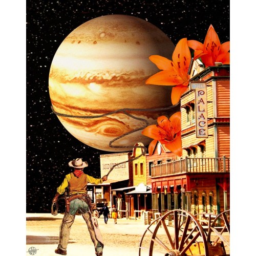 Space Sheriff - Collage Art Print or Digital Download