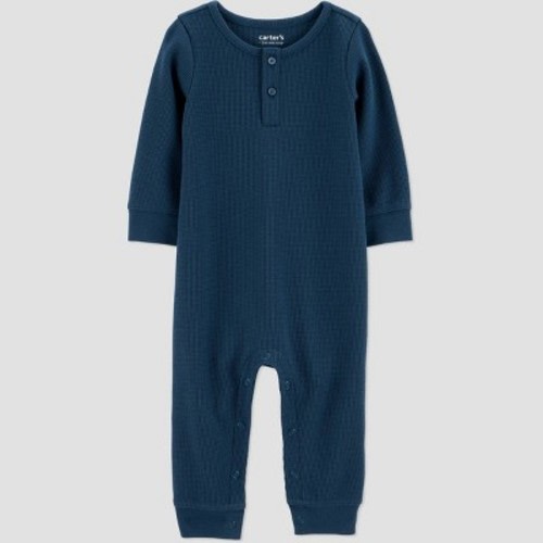 Carter's Just One You® Baby Boys' Long Sleeve Romper - Navy Blue Newborn