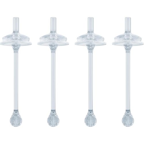 NUK Learner Cup Soft Silicone Replacement Straws, 4-Pack, BPA-free, Dishwasher-safe, Compatible with NUK 10oz. Straw Learner Cup