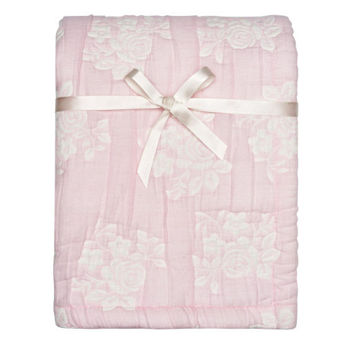 Modern Moments By Gerber Baby Girl Jacquard Gauze Blanket, Pink
