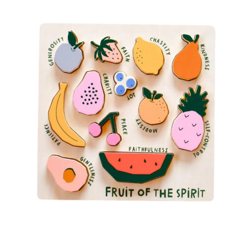 Catholic Fruit Of The Spirit Wooden Puzzle