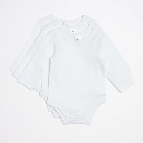 3 Pack Baby Organic Cotton Long Sleeve Bodysuits | Target Australia