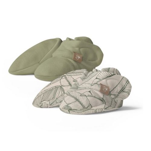 Goumi Stay On 2-Pack Baby Boots - Canopy + Artichoke 3-6M