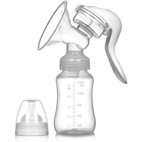 Handheld Manual Breast Pump – Portable & BPA-Free Milk Extractor for Breastfeeding Moms, Soft Silicone Suction, Quiet & Easy to Use