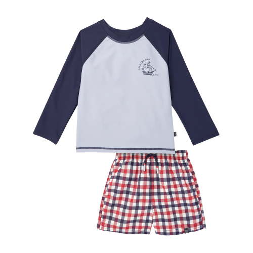 Modern Moments by Gerber Baby and Toddler Boy Long- Sleeve Rash Guard and Trunk Set, 2-Piece, Sizes 0/3M-5T