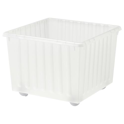 VESSLA Storage crate with casters - white 15 ¼x15 ¼ "