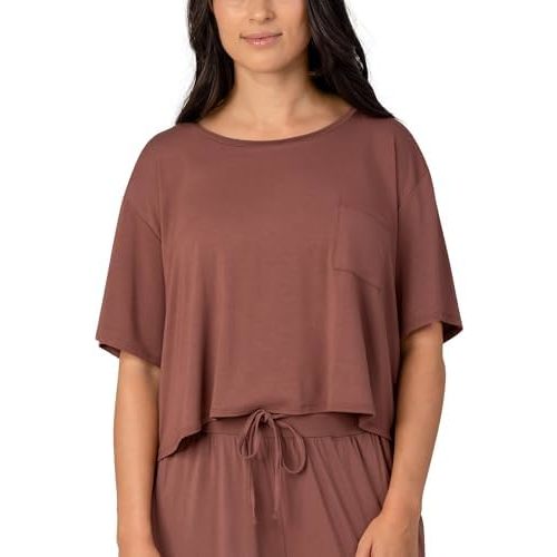 Kindred Bravely Aria Casual Cropped Short Sleeve Maternity Top | Nursing Shirts for Breastfeeding