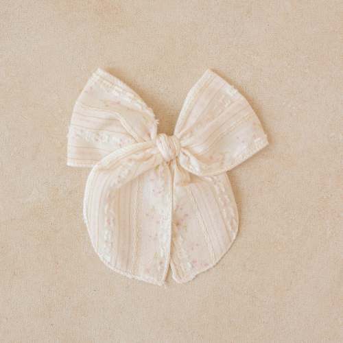 Fleur Bow Clip // Swiss Dot