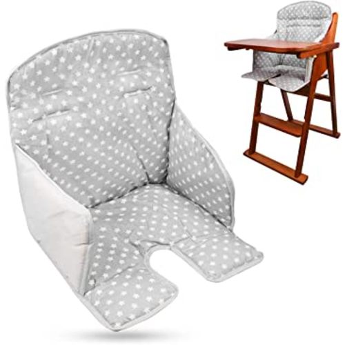 twoworld High Chair Cushion, High Chair Seat Cover for Baby Dining Hair (Gray Star)