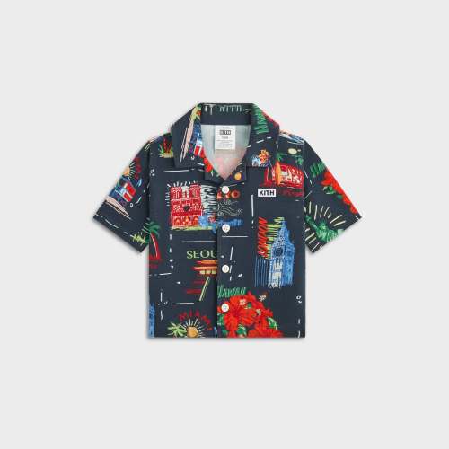 Kith Baby Souvenir Stamp Thompson Camp Shirt - Nocturnal