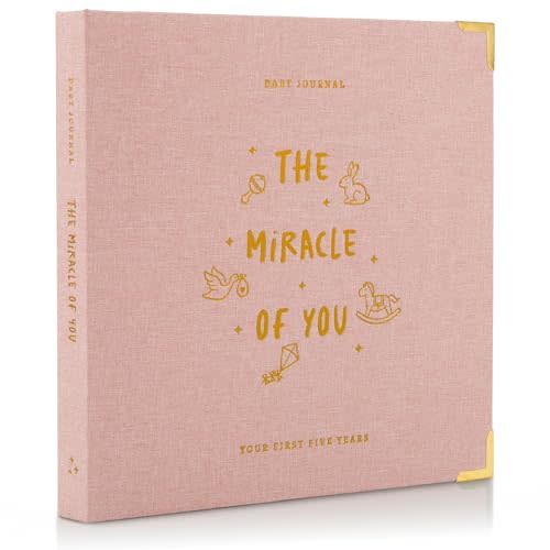 Keepsake Baby Memory Book for Boys and Girls – Timeless First 5 Year Baby Book – Neutral Journal Scrapbook or Photo Album - Record a Milestone for Every Event from Birth to Age 5
