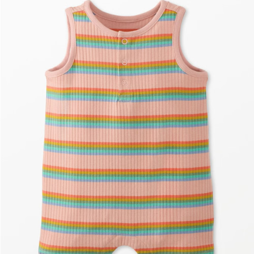 Hannah andersson Baby Sleeveless Ribbed Shortie Romper