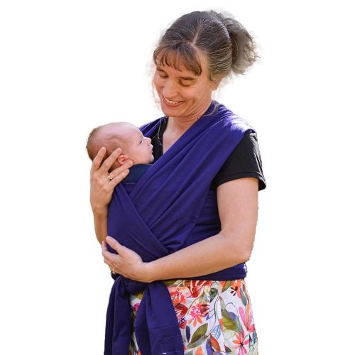 Baby Wrap Carrier Soft, Stretchy, Cotton Baby Wrap, Baby Sling, Nursing Cover Up for use with Newborn-Toddler: Evenly distributes Weight for More Comfortable Carrying (Violet)