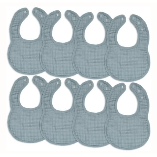 Muslin Bibs in Pacific Blue – Comfy Cubs