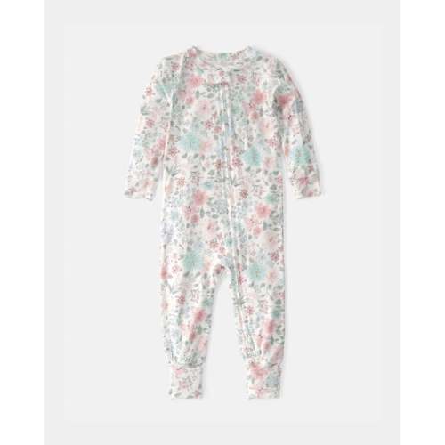 Baby Girl Butterfly Garden PurelySoft 2-Way Zip 1-Piece Pajama | Carter's