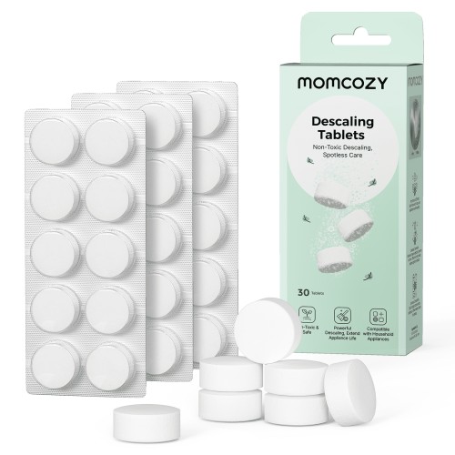 Momcozy Official Descaling Tablets, Compatible KleanPal Pro Baby Bottle Washer, Descaler for Milk & Limescale Removal, 30 Count