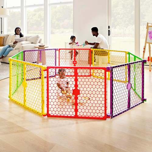 Super Wide Baby Gate & Playpen - Multicolor