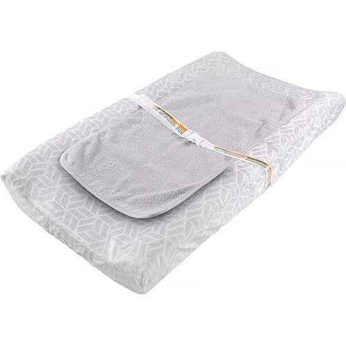 Summer by Ingenuity Basic Changing Essentials Kit with Changing Pad, Cover, and Waterproof Liner, Chevron (3 Piece Set)(Pack of 1)
