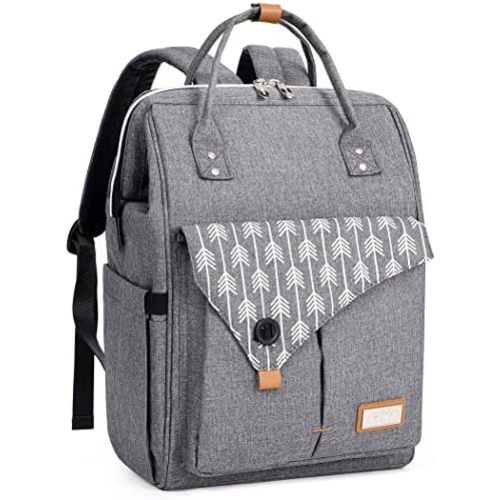 Lekebaby Diaper Backpack, Waterproof Travel Diaper Bag Baby Diaper Bag for Mom with Changing Pad & Pockets & Stroller Straps