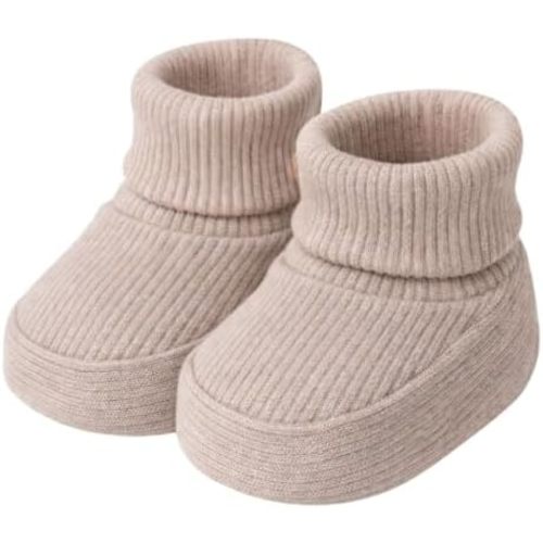 CEOBABY Baby Booties 0–3 Months, Newborn Shoes, Soft Cotton Infant Bootie Socks, Stay-On Baby Shoes for Boys & Girls