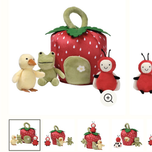 Strawberry Plush Interactive Play Set