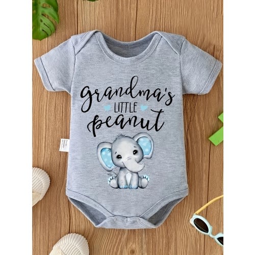 grandmas baby jumpsuit grey onesie cute - Temu