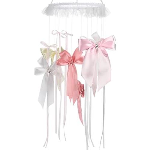 Wenqik Crib Mobile for Nursery Green Leaf Dragon Mobile Crib Forest Green Forest Shower Gift for and(Bow)