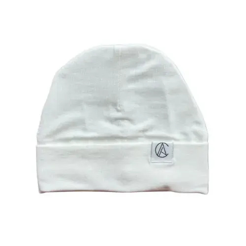 Satin Lined Jersey Beanie-White – Aarin & Co.