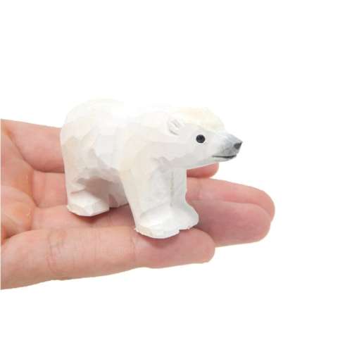 White Polar Bear Small 2 Wooden Figurine Arctic - Etsy