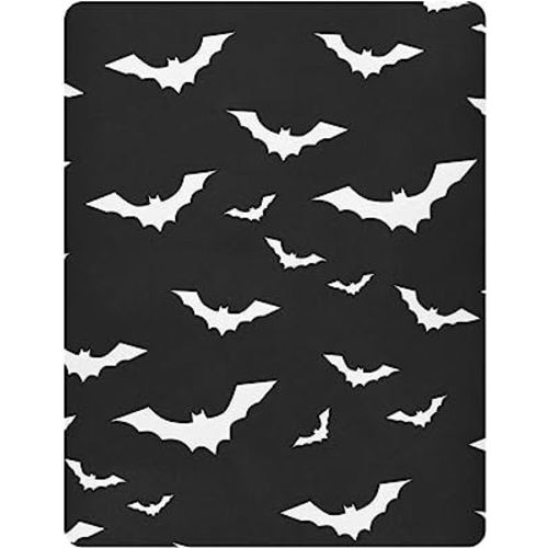 Halloween Bats Crib Sheets Soft Breathable Fitted Baby Playard Sheets Mattress Cover for Girl Boys, 39" x 27" x 5"