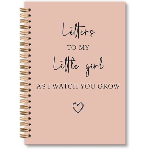 Letters to My Little Girl Notebook Journal, Dear Daughter Journal, Mothers Day Notebooks Gifts for New Mom, Baby Girl Shower Gift, New Mom Gifts, Baby Journals for First Time Moms, 6x8.2In