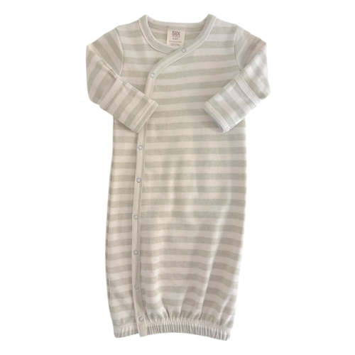 Sage Stripe / Organic Gown