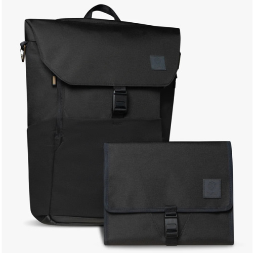 Everyday Diaper Backpack & Changing Wallet Bundle / Mid(dle of the)night Black