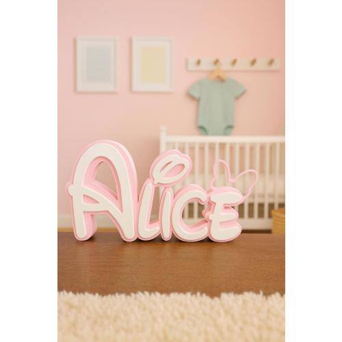 Custom Cartoon Mouse Name Sign: Personalized Nursery Decor, Play Room Wall Decor, Princess and Prince Style Name plaque