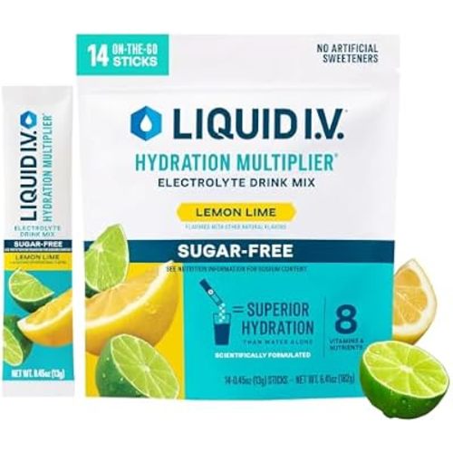 Liquid I.V. Sugar Free Hydration Electrolytes, Lemon Lime, 14 Count