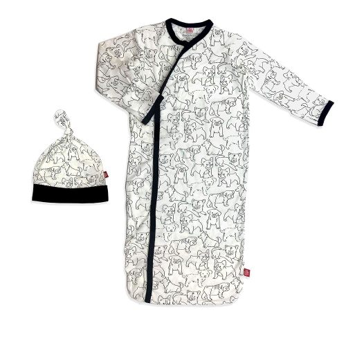 Magnificent Baby Baby Magnetic Modal 2 Piece Gown and Hat Set