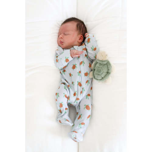 Bamboo Waffle Zipper Footie | Coastal Cruisers