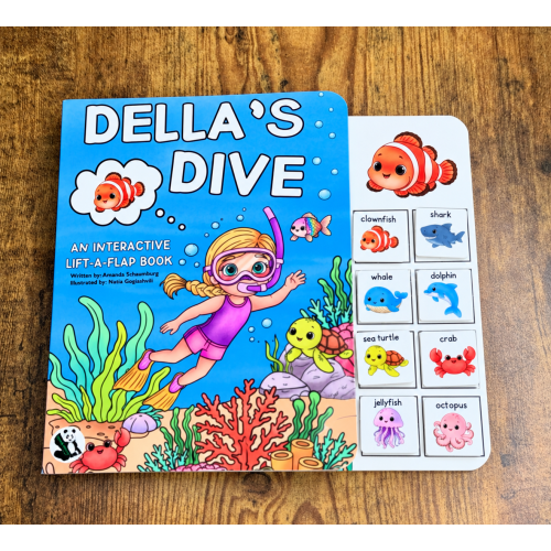 NEW Della's Dive Lift-a-Flap Board Book + downloadable extras