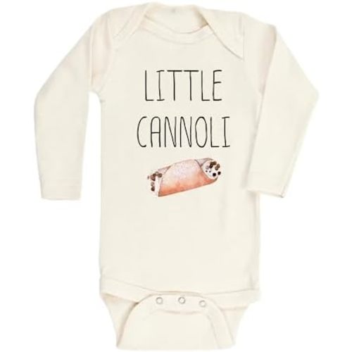 Kids Tshirt Baby Bodysuit Little Cannoli Baby Bodysuit Newborn Outfit Baby Shower Gift