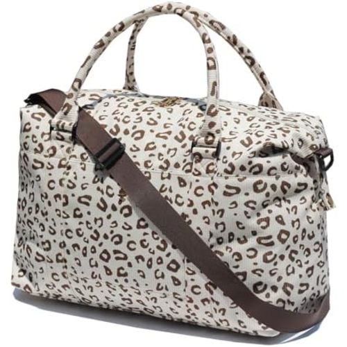 ESVAN Travel Tote Duffel Gym Bag,Weekender Overnight Carry-on Tote Crossbody Bag with Wet Pocket and Trolley Sleeve Upgraded