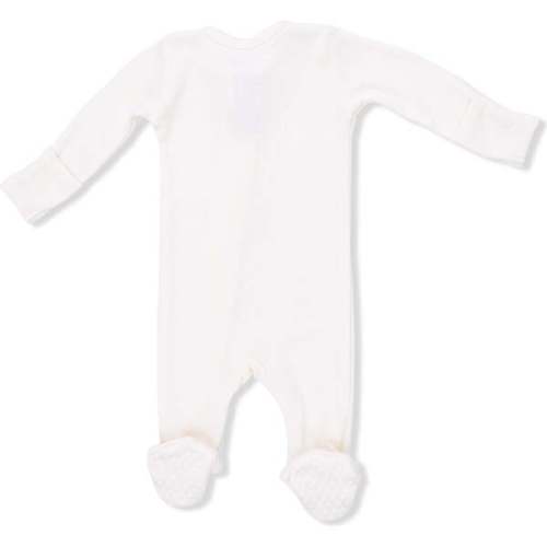 2 Way Zipper Footie, Solid Sugar Swizzle - Angel Dear | Maisonette