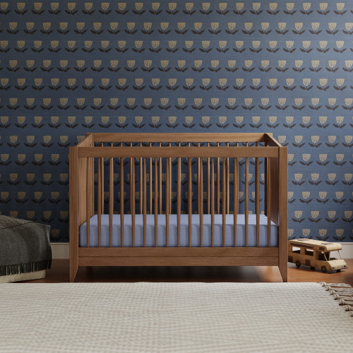 babyletto Sprout 4-in-1 Convertible Crib with Conversion Kit - Natural Walnut