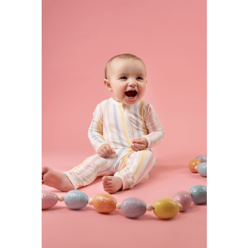 Zippered Romper (Rainbow Stripes) – Snuggle & Slumber