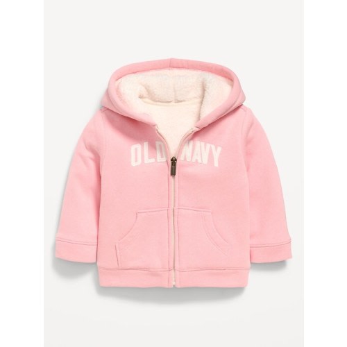 Logo-Graphic Sherpa-Lined Zip Hoodie for Baby