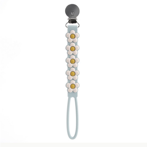 Pacifier Clip - Beadless - Daisy Blue